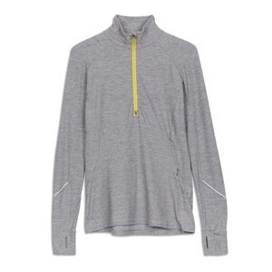 Lululemon Gray Race Your Pace Zip Long Sleeve Running Shirt Women’s Size 2